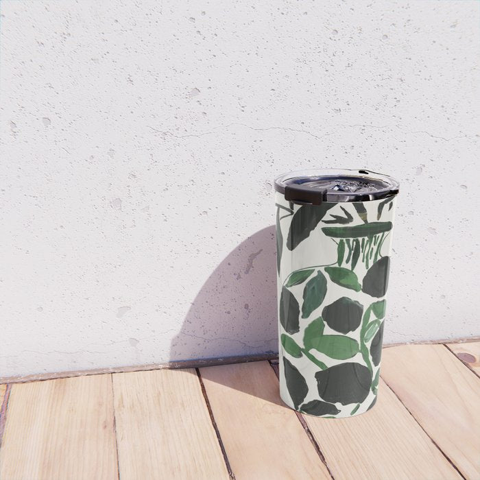Green and Black Still Life Travel Mug Gallery Image 4