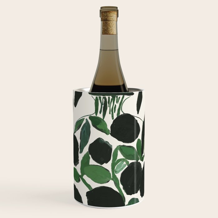 Green and Black Still Life Wine Chiller Gallery Image 1