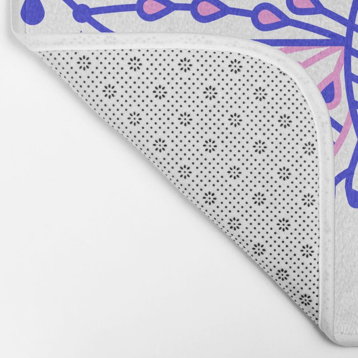 Death's Head Hawkmoth - Indigo & Pink Palette Bath Mat Gallery Image 2