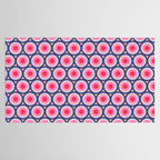 Geometric Mid Century Modern Pattern - Pink background  Tablecloth Gallery Image 2