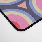 Geometric Mid Century Modern Pattern - Pink background  Desk Mat Gallery Image 4