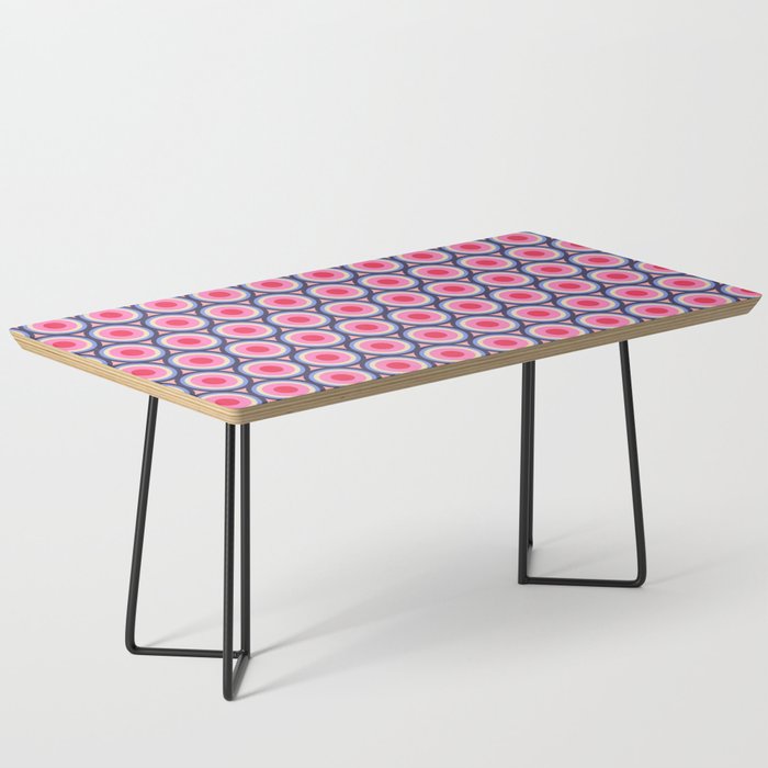 Geometric Mid Century Modern Pattern - Pink background  Coffee Table Gallery Image 1