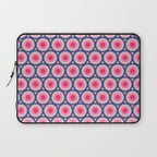 Geometric Mid Century Modern Pattern - Pink background  Laptop Sleeve Gallery Image 1