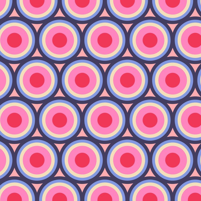 Geometric Mid Century Modern Pattern - Pink background  Coffee Mug Gallery Image 2