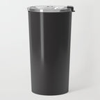 Solid Charcoal Gray Grey Travel Mug Gallery Image 2