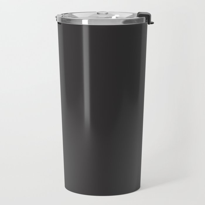 Solid Charcoal Gray Grey Travel Mug Gallery Image 2