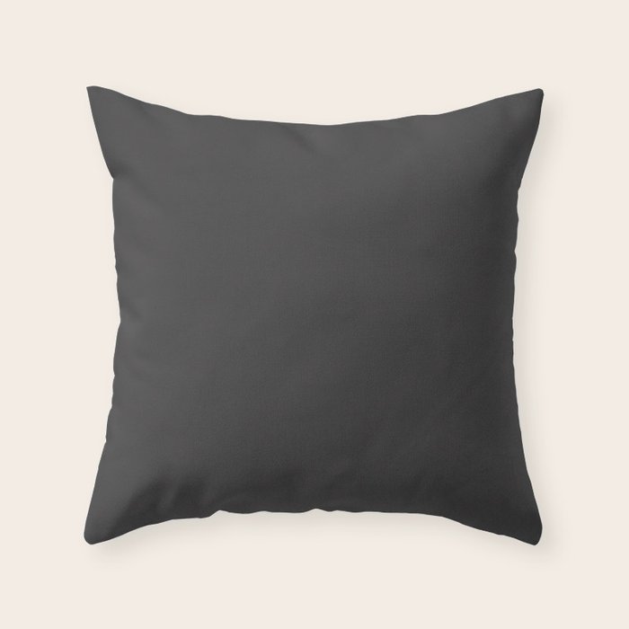 Solid Charcoal Gray Grey Throw Pillow Gallery Image 6