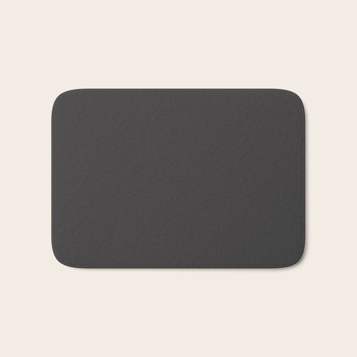 Solid Charcoal Gray Grey Bath Mat Gallery Image 1