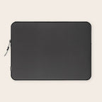 Solid Charcoal Gray Grey Laptop Sleeve Gallery Image 1