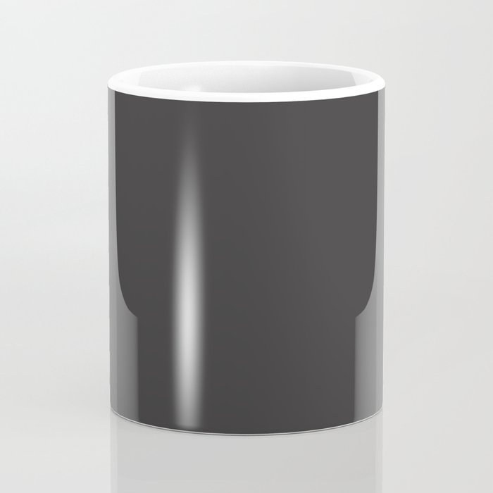 Solid Charcoal Gray Grey Coffee Mug Gallery Image 4