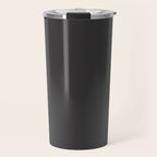 Solid Charcoal Gray Grey Travel Mug Gallery Image 1