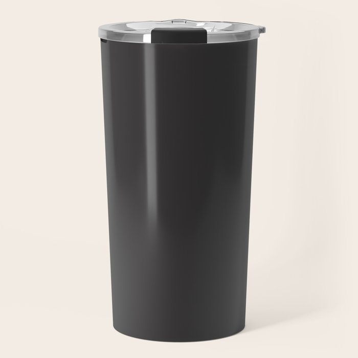 Solid Charcoal Gray Grey Travel Mug Gallery Image 1
