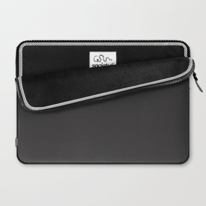 Solid Charcoal Gray Grey Laptop Sleeve Gallery Image 2