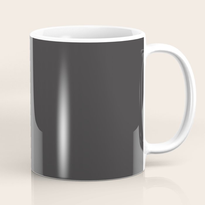 Solid Charcoal Gray Grey Coffee Mug Gallery Image 1