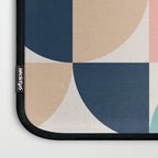 Mid Century Modern Geometric Pattern 455 Peach Blue and Beige Laptop Sleeve Gallery Image 3