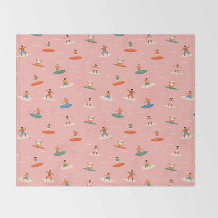 Surf kids Throw Blanket Gallery Image 2