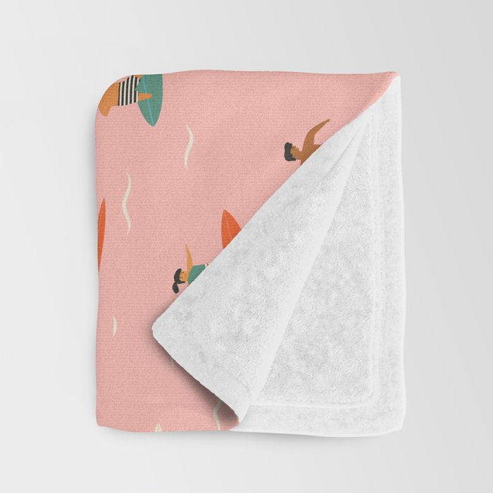 Surf kids Throw Blanket Gallery Image 3