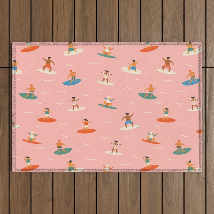 Surf kids Outdoor Rug Gallery Image 1