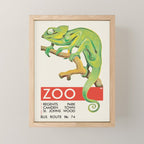 London Zoo Vintage Poster with Chameleon, 1935 Mini Art Print Gallery Image 1