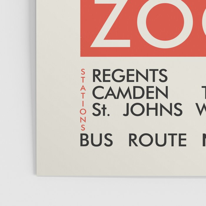 London Zoo Vintage Poster with Chameleon, 1935 Poster Gallery Image 3