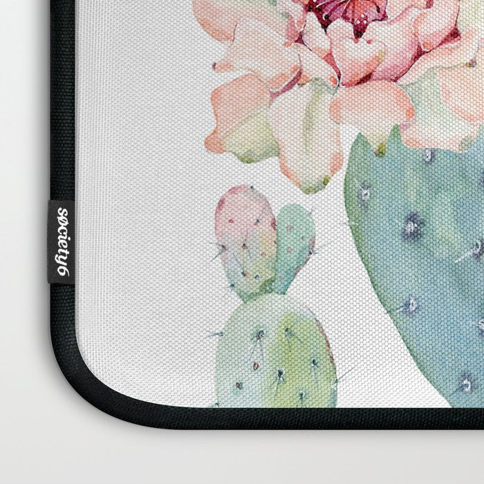 Cactus 2  White #society6 #buyart Laptop Sleeve Gallery Image 3
