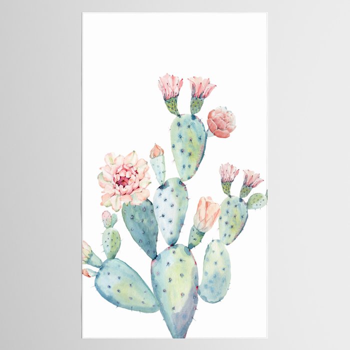 Cactus 2  White #society6 #buyart Tablecloth Gallery Image 2