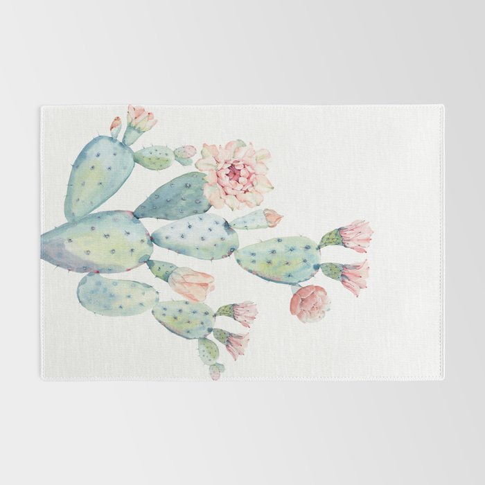 Cactus 2  White #society6 #buyart Rug Gallery Image 2