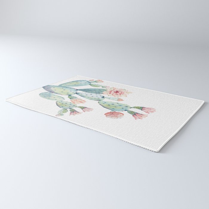 Cactus 2  White #society6 #buyart Rug Gallery Image 3