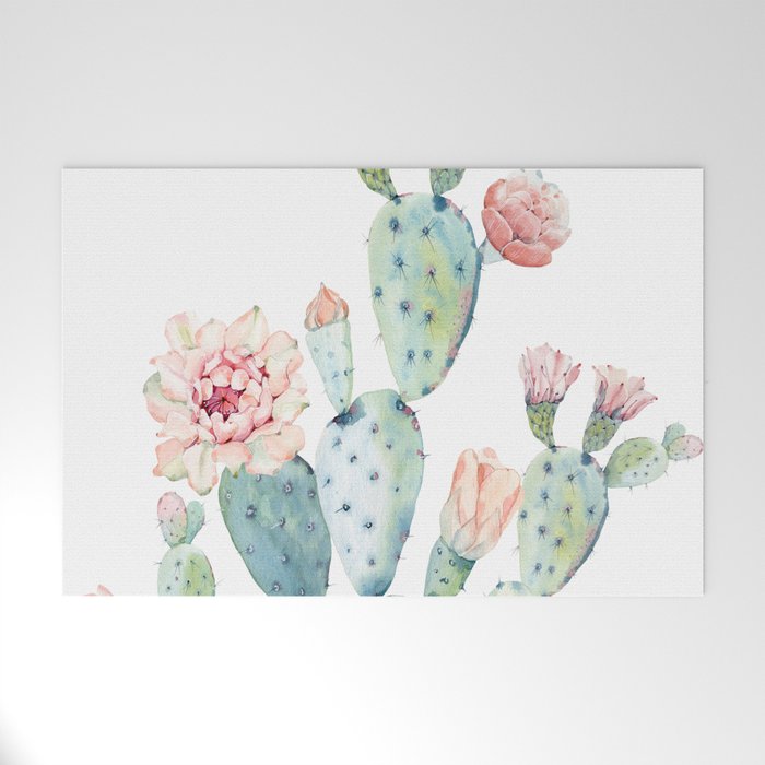 Cactus 2  White #society6 #buyart Welcome Mat Gallery Image 1