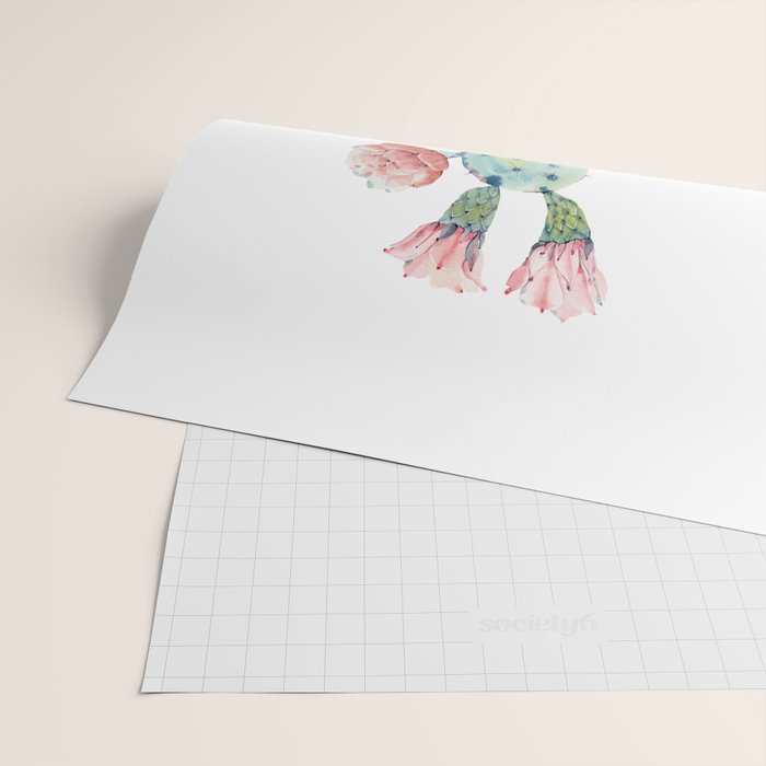 Cactus 2  White #society6 #buyart Wrapping Paper Gallery Image 2