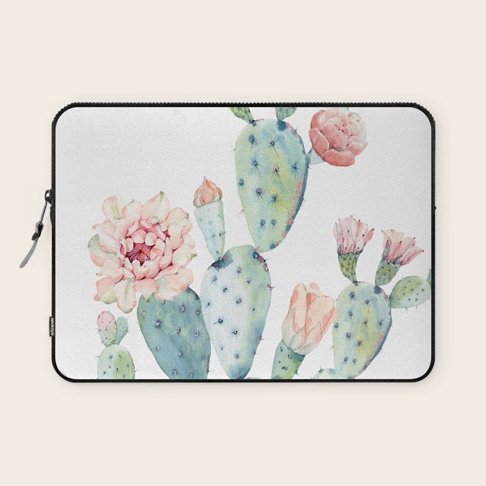 Cactus 2  White #society6 #buyart Laptop Sleeve Gallery Image 1