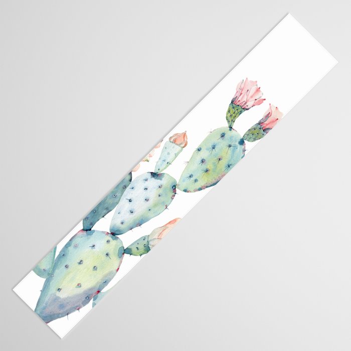 Cactus 2  White #society6 #buyart Table Runner Gallery Image 3