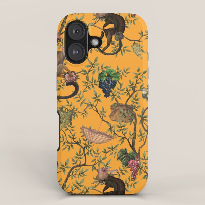 Vintage Chinoiserie Monkey Garden Party iPhone Case Gallery Image 1