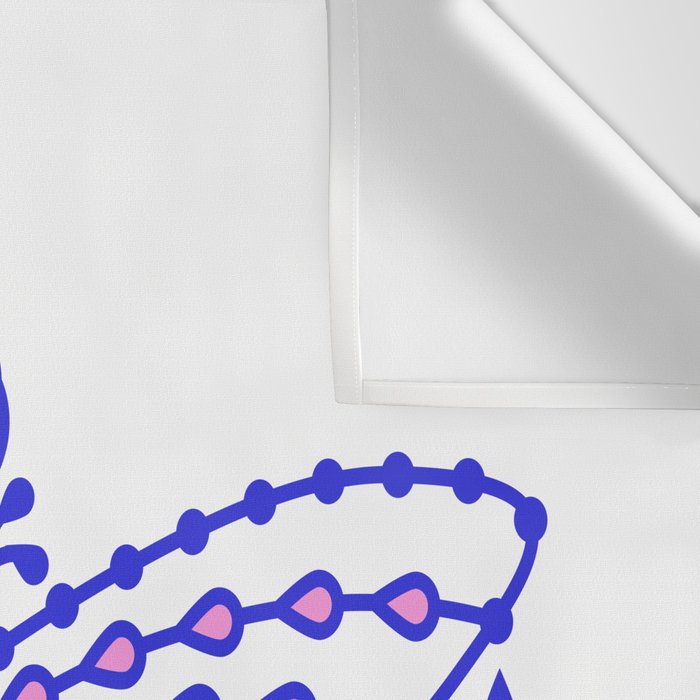 Death's Head Hawkmoth - Indigo & Pink Palette Wall Tapestry Gallery Image 3