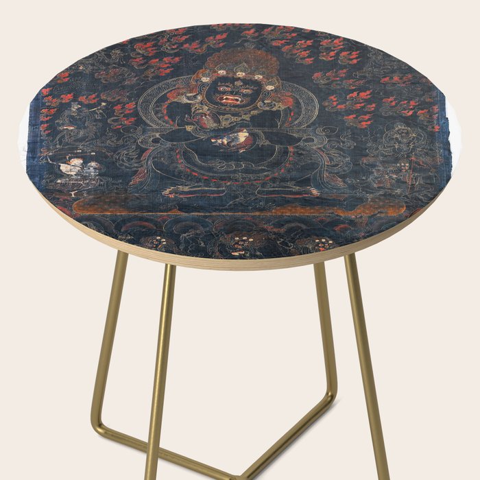 Mahakala Protector Tibetan Buddhist Thangka Side Table Gallery Image 2
