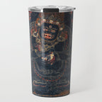 Mahakala Protector Tibetan Buddhist Thangka Travel Mug Gallery Image 1