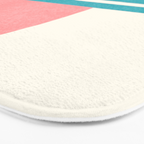 Beach Horizon Lines pink green Bath Mat Gallery Image 3