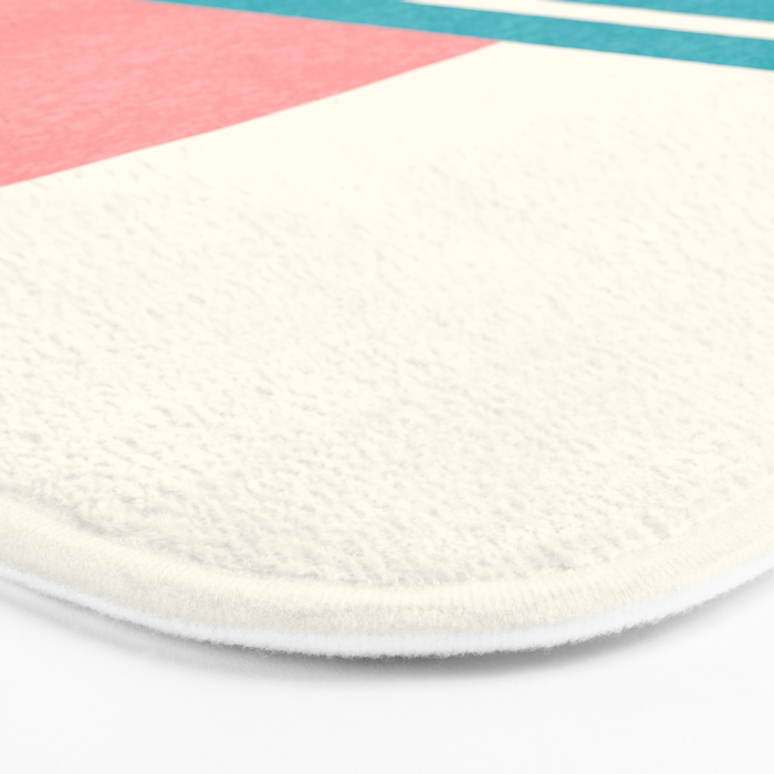 Beach Horizon Lines pink green Bath Mat Gallery Image 3