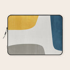 Blue & Yellow Gray Original Simple Artwork Laptop Sleeve Gallery Image 1