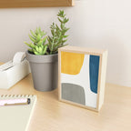 Blue & Yellow Gray Original Simple Artwork Mini Art Print Gallery Image 2
