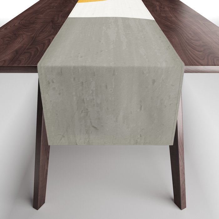 Blue & Yellow Gray Original Simple Artwork Table Runner Gallery Image 1