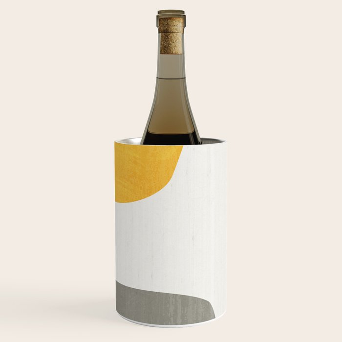 Blue & Yellow Gray Original Simple Artwork Wine Chiller Gallery Image 1