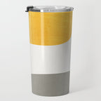 Blue & Yellow Gray Original Simple Artwork Travel Mug Gallery Image 3