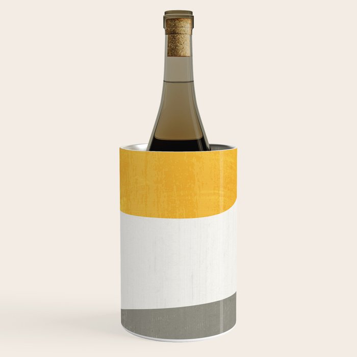 Blue & Yellow Gray Original Simple Artwork Wine Chiller Gallery Image 2