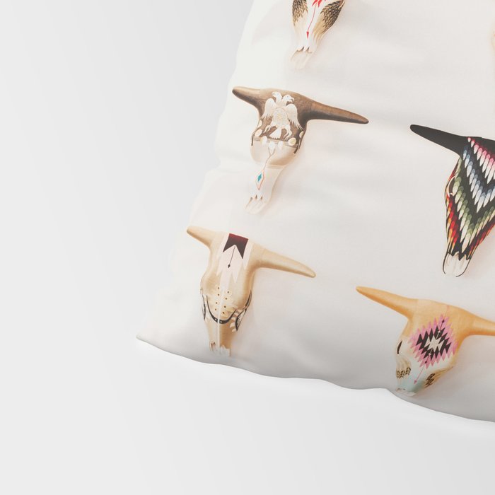 Bull Skulls - Mexican Folk Art Pillow Sham Gallery Image 4