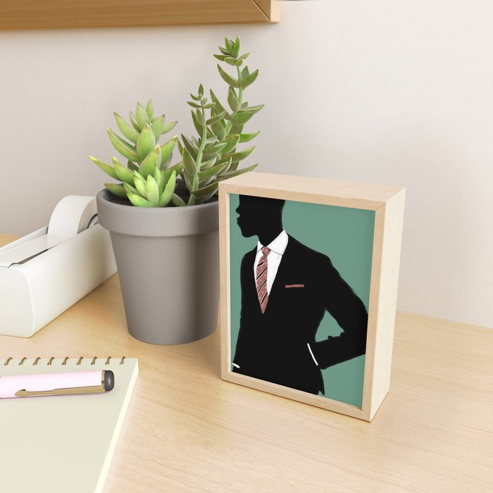 Man in Suit with Red Tie - Masculine Art Print  Mini Art Print Gallery Image 2