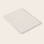 Mattress Ticking Narrow Striped Pattern in Dark Brown and White Notebook Gallery Image 3