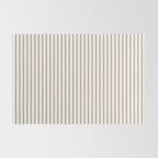 Mattress Ticking Narrow Striped Pattern in Dark Brown and White Rug Gallery Image 2