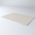 Mattress Ticking Narrow Striped Pattern in Dark Brown and White Rug Gallery Image 3