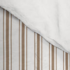 Mattress Ticking Narrow Striped Pattern in Dark Brown and White Comforter Gallery Image 4